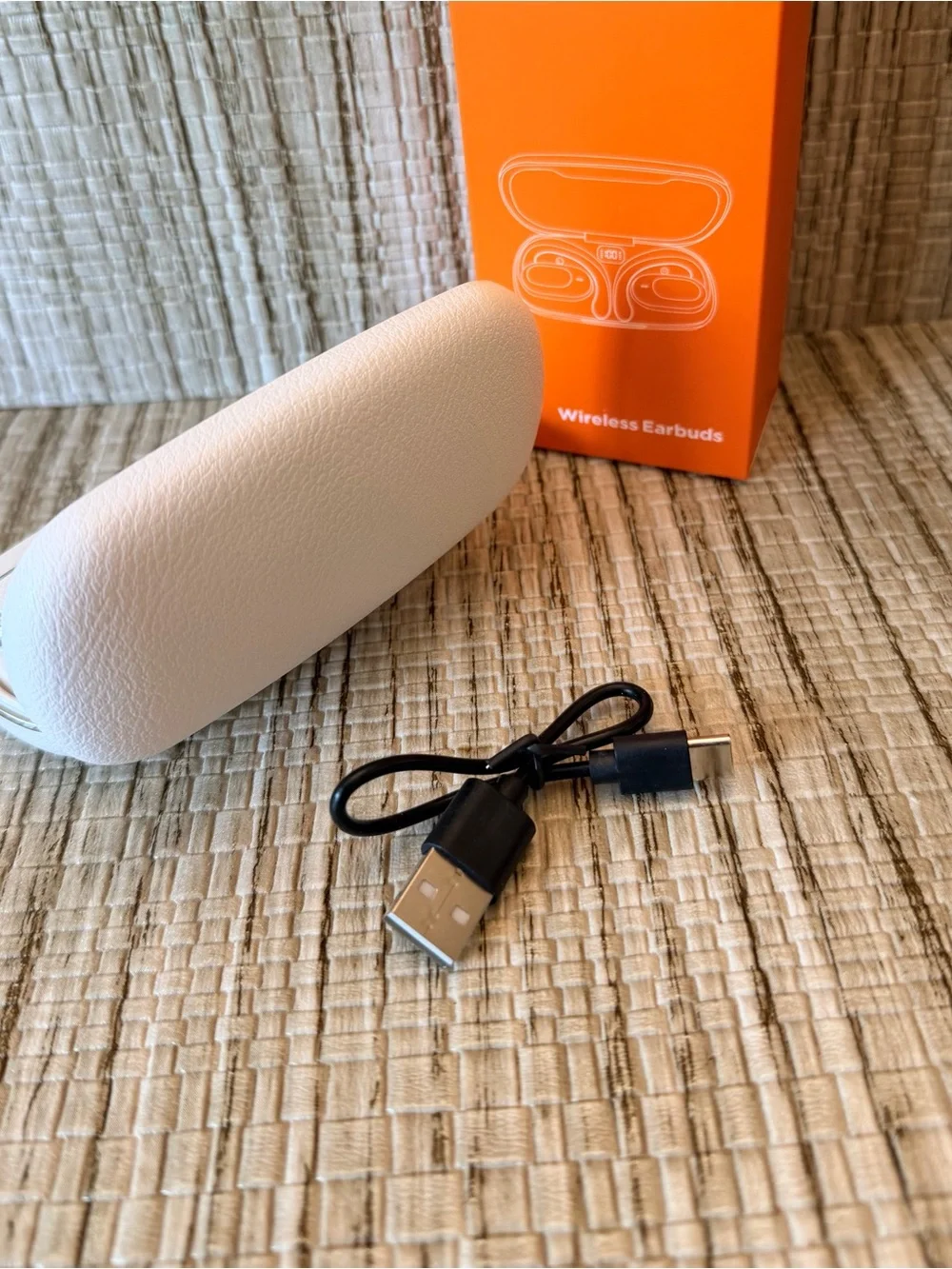 Wireless White Bluetooth Earbuds with Charging Case